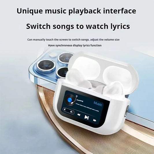 THESMARTSELECTIONS®A9Pro Color Screen Touch ANC Noise Reduction TWS Wireless